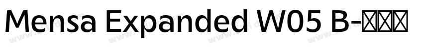 Mensa Expanded W05 B字体转换